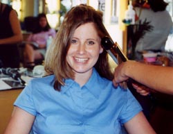 Angie gets her hair done
